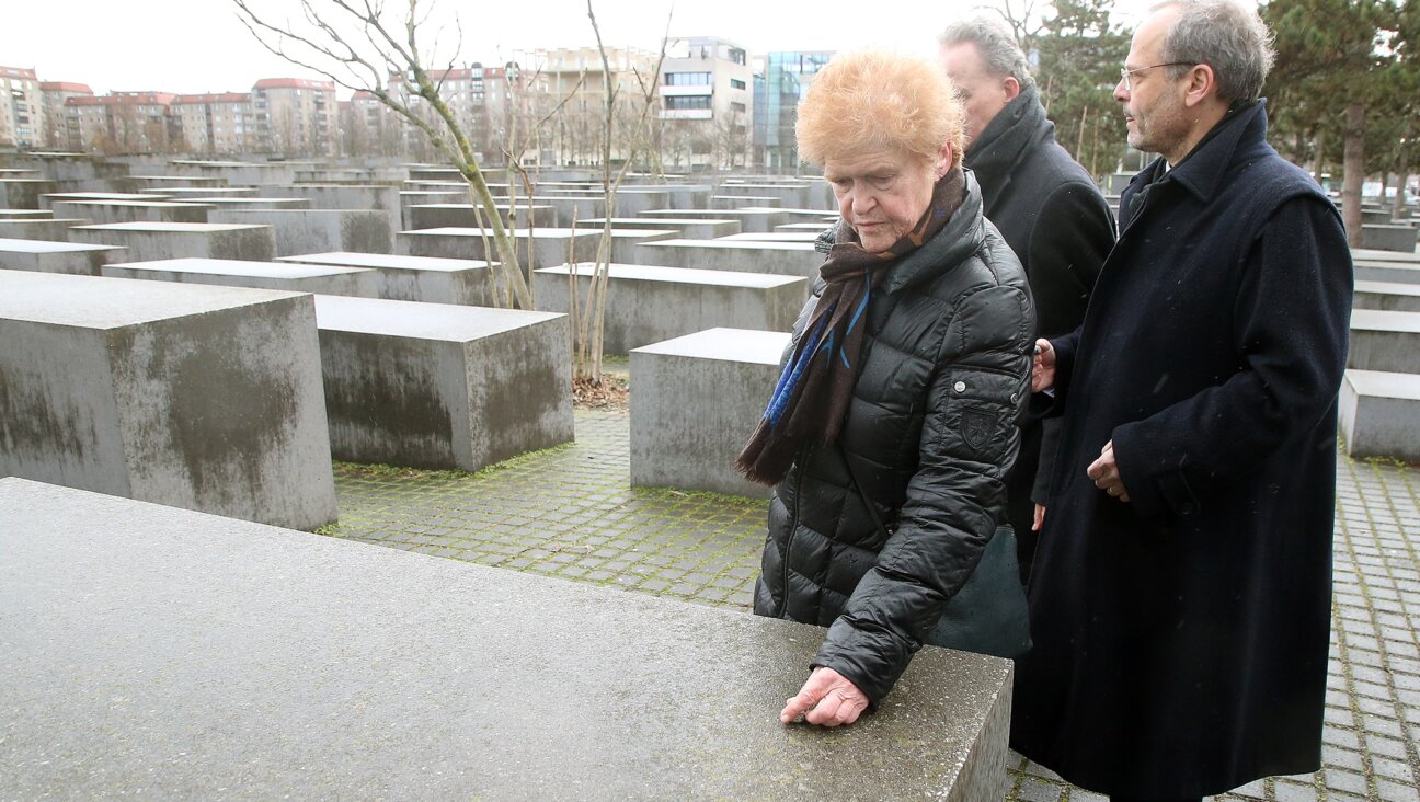 Deborah Lipstadt and Felix Klein visit the Memorial to the Murdered Jews of Europe during a meeting of special envoys and coordinators to combat antisemitism in Berlin, Jan. 30, 2023.