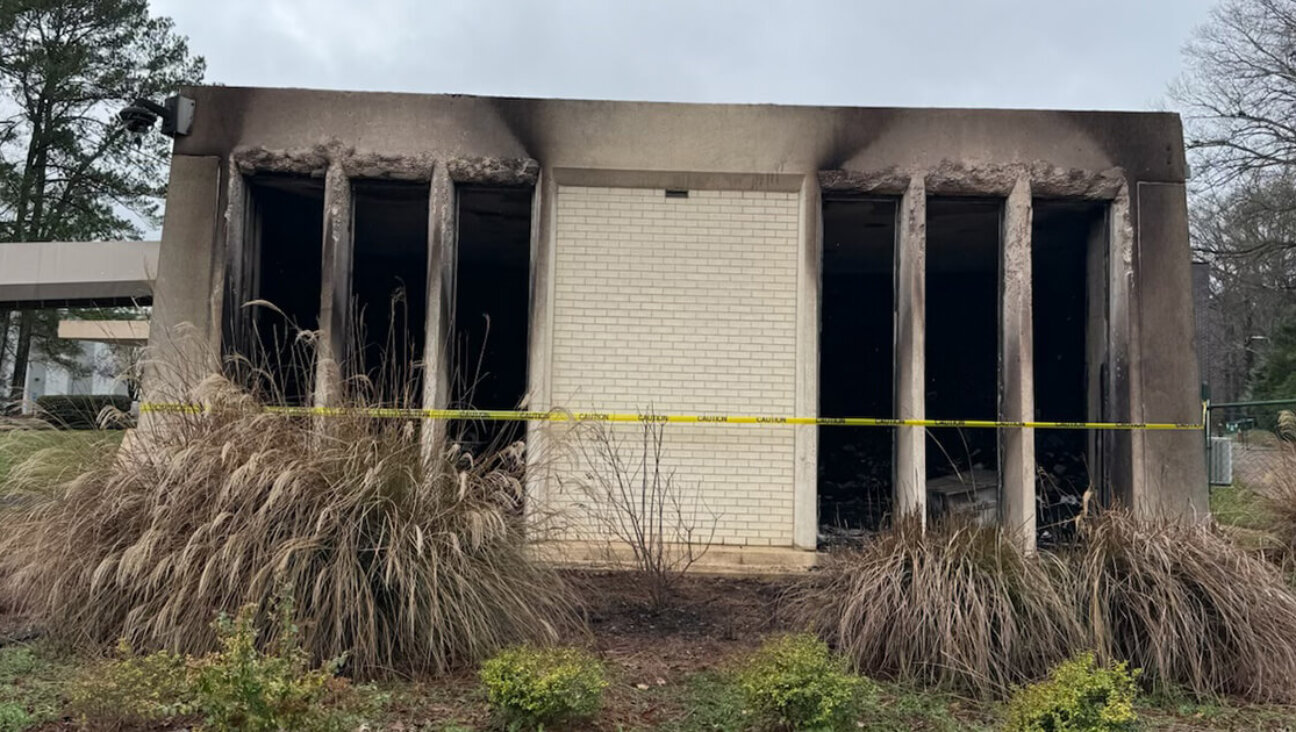 The burned building of Beth Israel Congregation in Jackson, Mississippi.