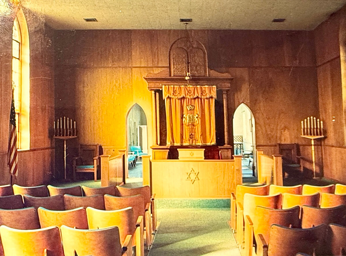 The sanctuary of Congregation B'nai Israel in Lancaster, Ohio -- opened in 1927 and closed in 1993.