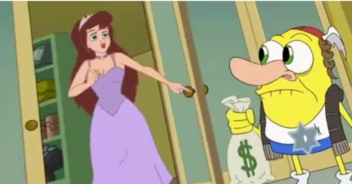 A screenshot from "Drawn Together," the defunct Comedy Central cartoon. 