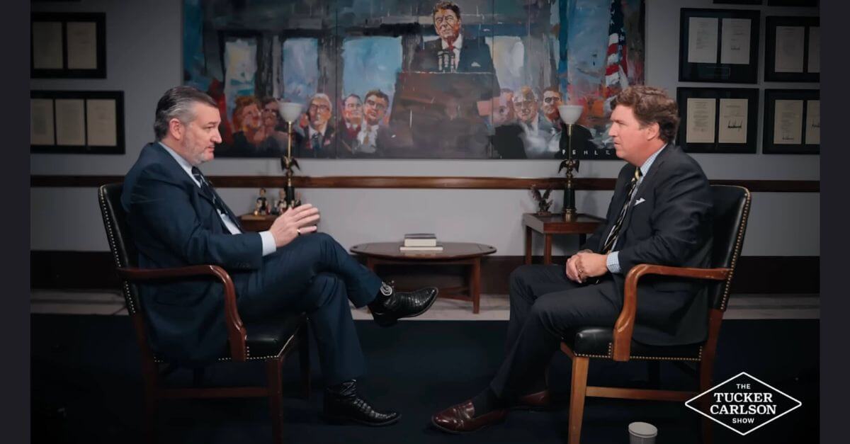 In an extended interview, Tucker Carlson and Ted Cruz debated U.S. involvement in Iran and whether AIPAC should be classified as a foreign agent. 