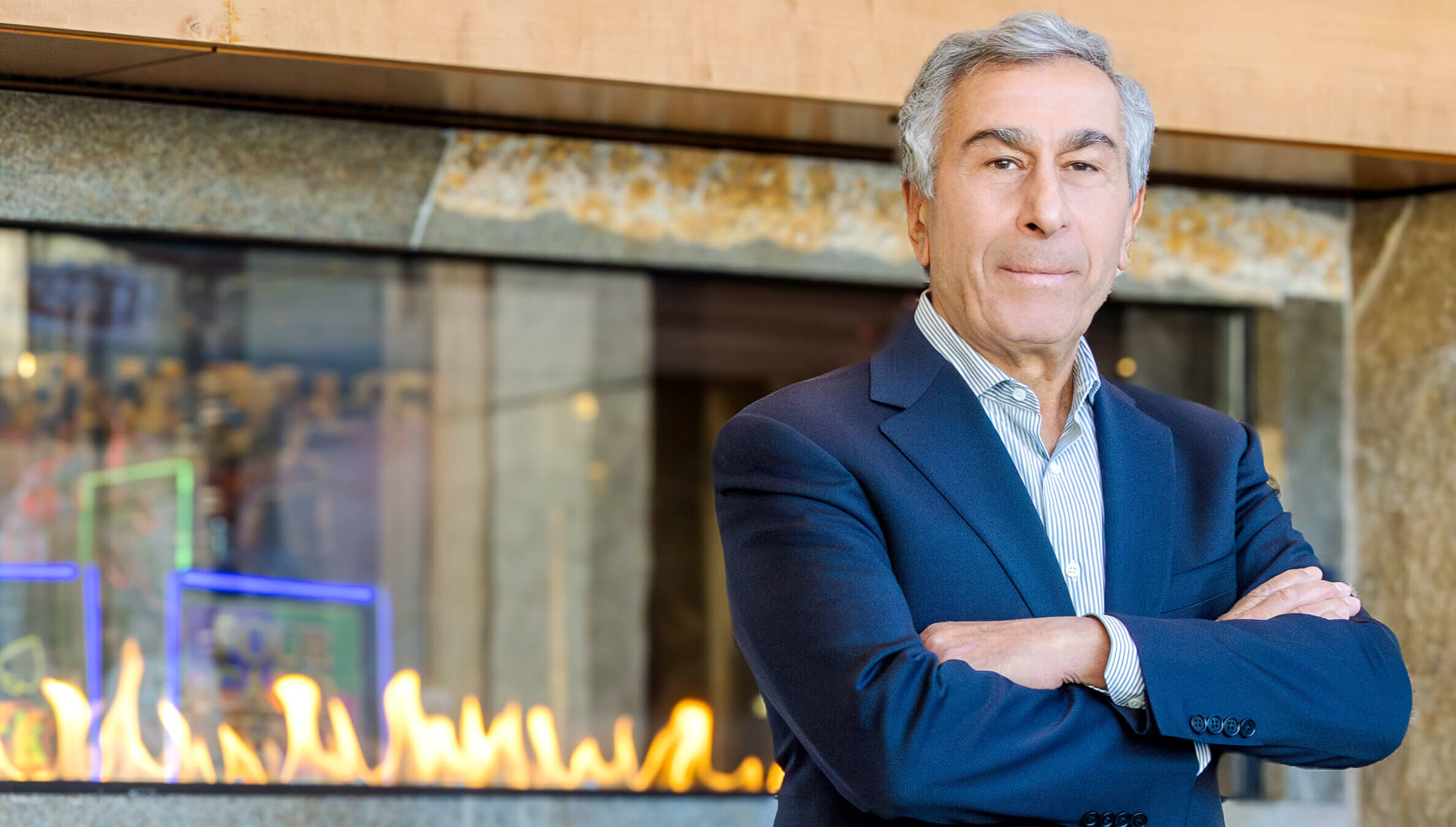 John Farahi stands just off the casino floor at the Atlantis Casino Resort Spa — one of the two properties that he manages through Monarch Casino & Resort, Inc.