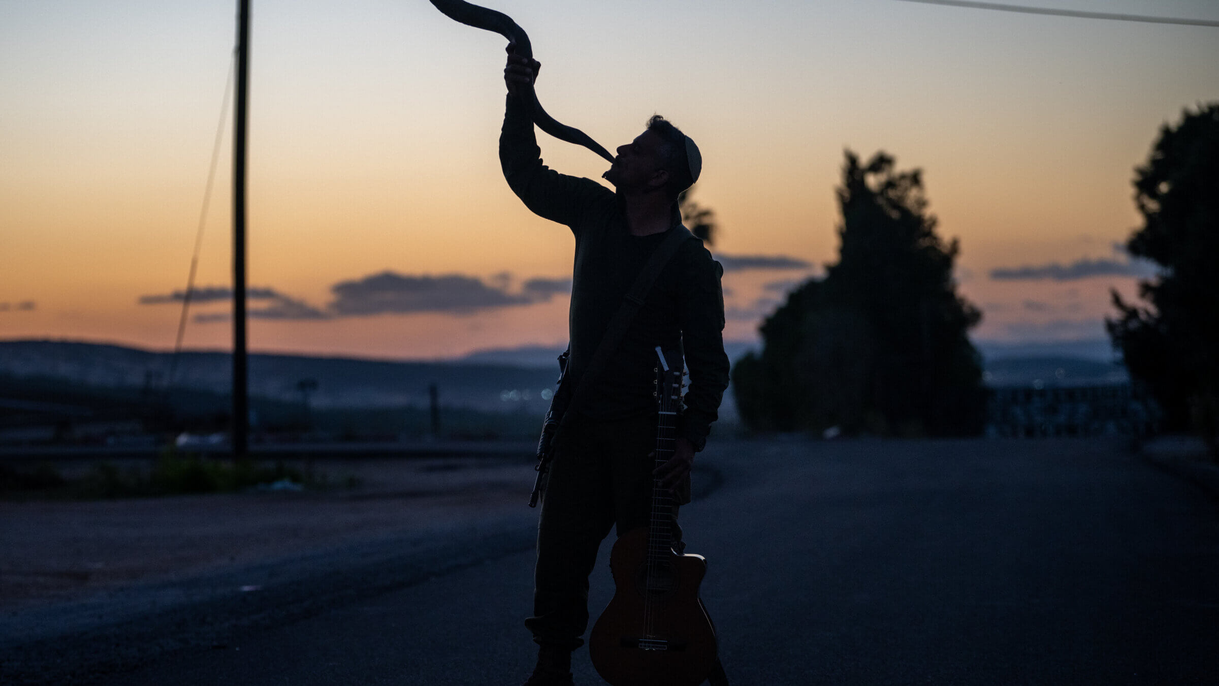 A shofar is blown, heralding the arrival of the new year.