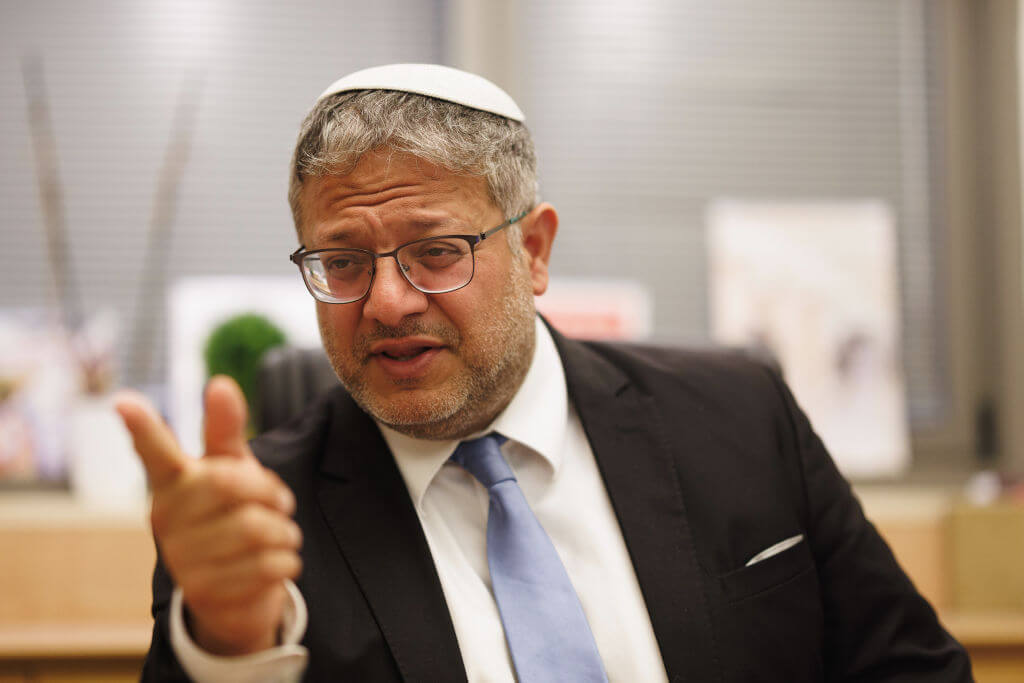 Itamar Ben Gvir, Israel's national security minister, during an interview in his office at the Knesset in Jerusalem in July 2024.