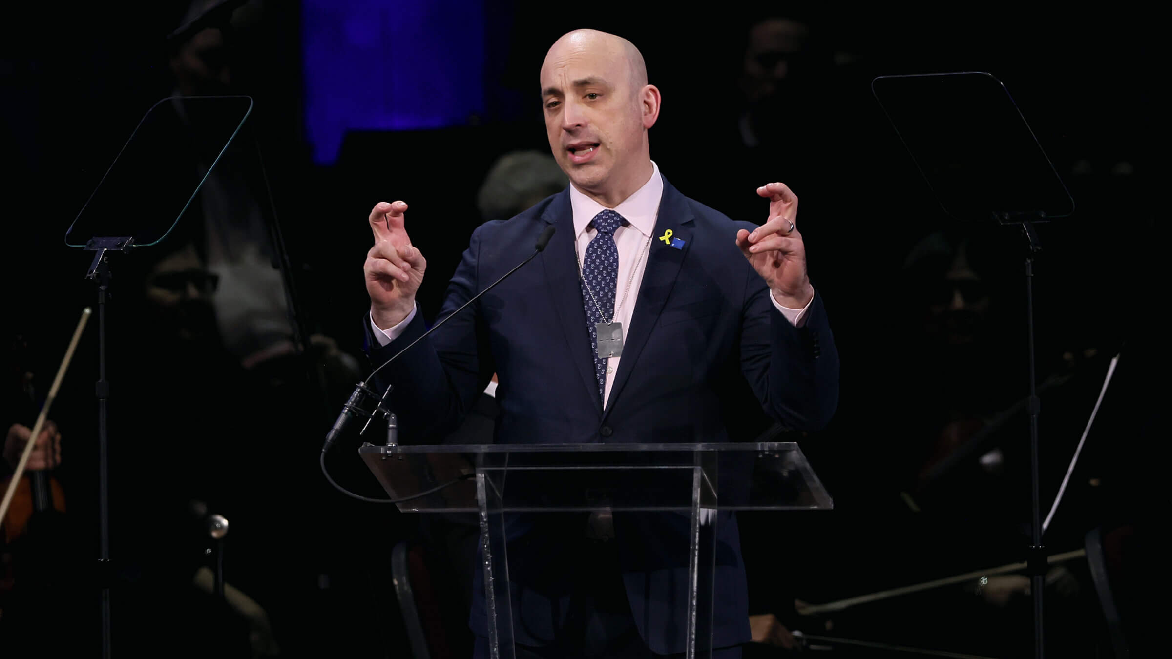 Jonathan Greenblatt speaks onstage during the 2024 ADL “In Concert Against Hate” at the Kennedy Center Concert Hall in November.