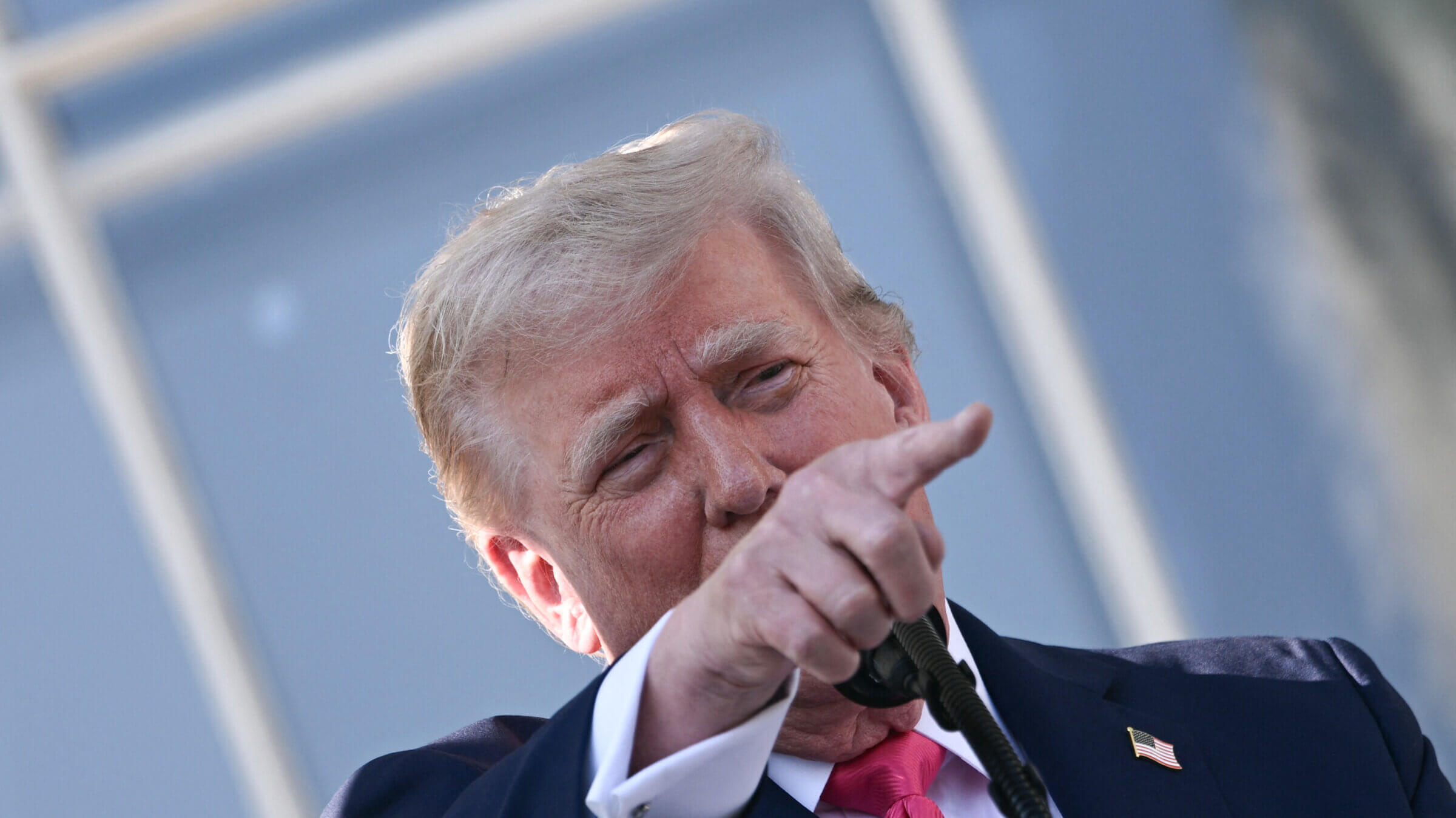 Trump speaks during the Military Family Picnic on the South Lawn of the White House.