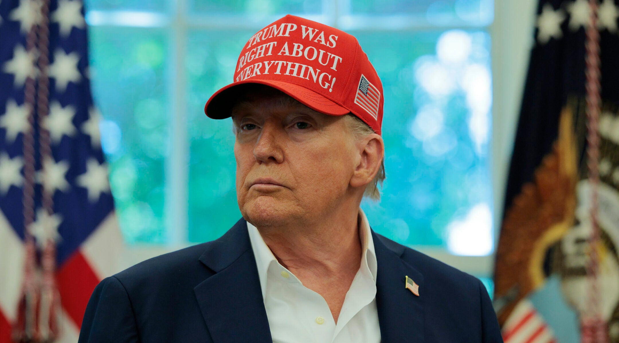 President Donald Trump speaks in the Oval Office Aug. 22, 2025 in Washington, DC.