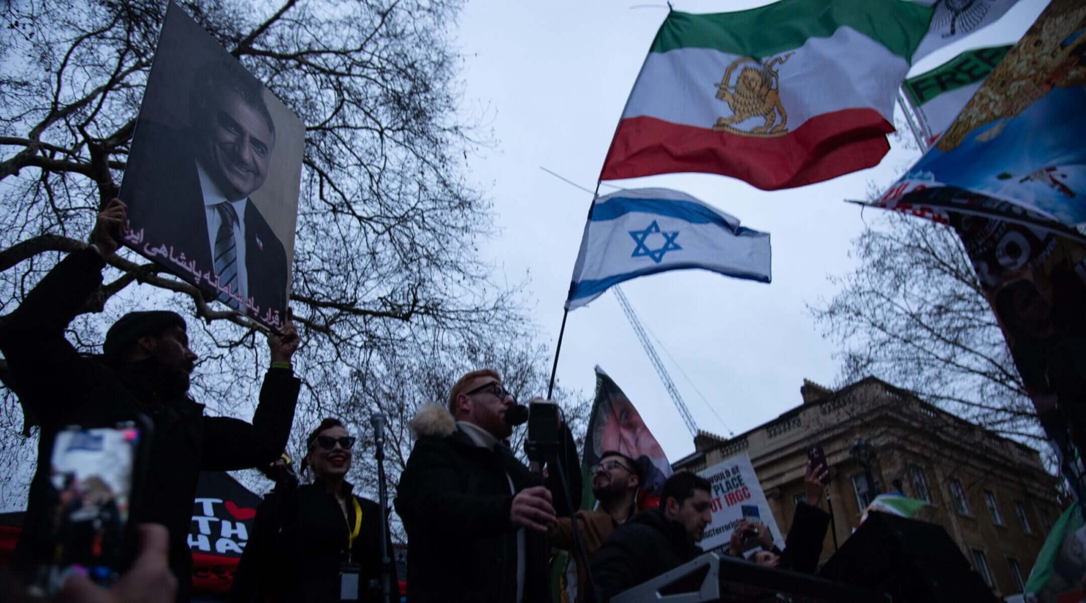 Protesters attend a “Free Iran From The Islamic Republic” rally in London on Jan. 11, 2026.