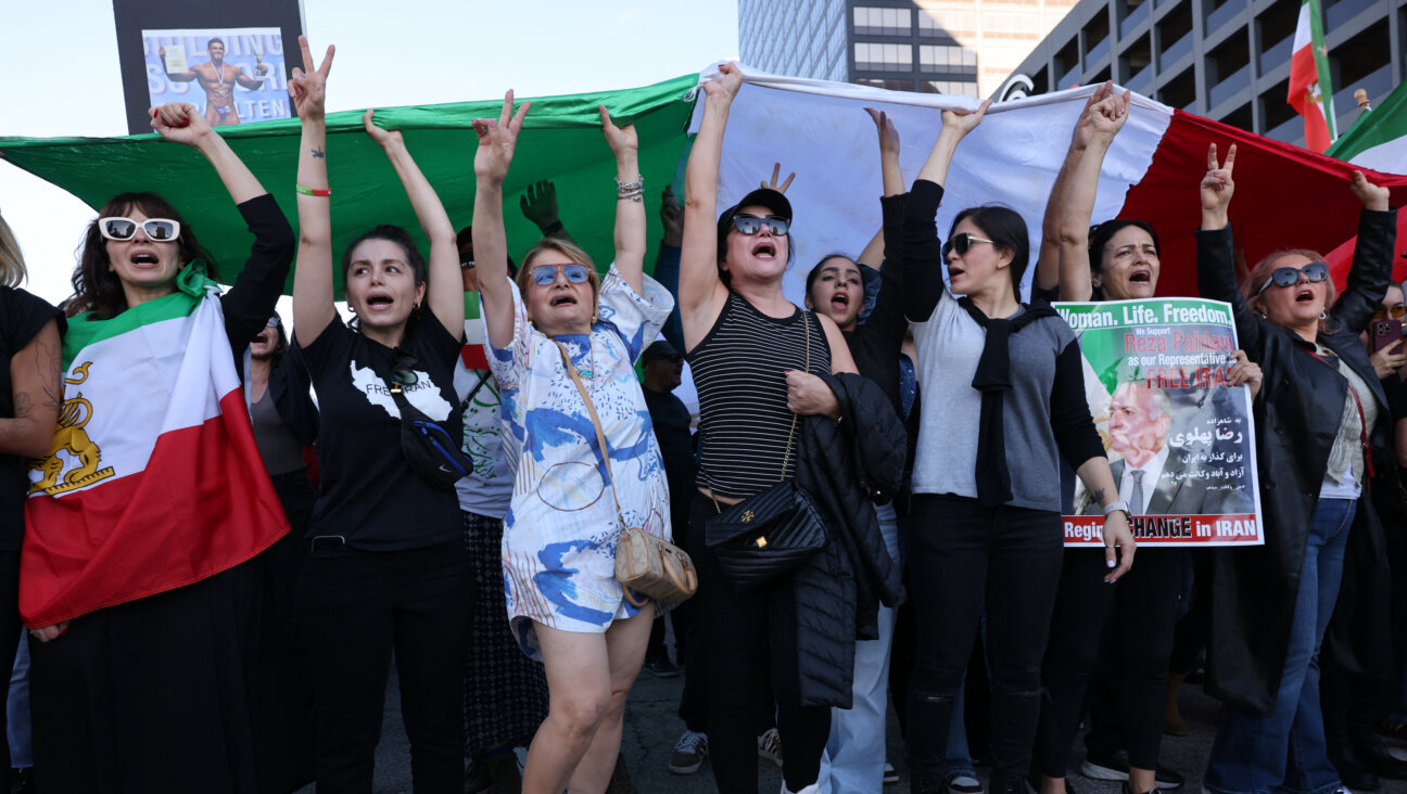 People take part in a Jan. 11 'Free Iran' rally in Los Angeles, home to a large Iranian Jewish community.