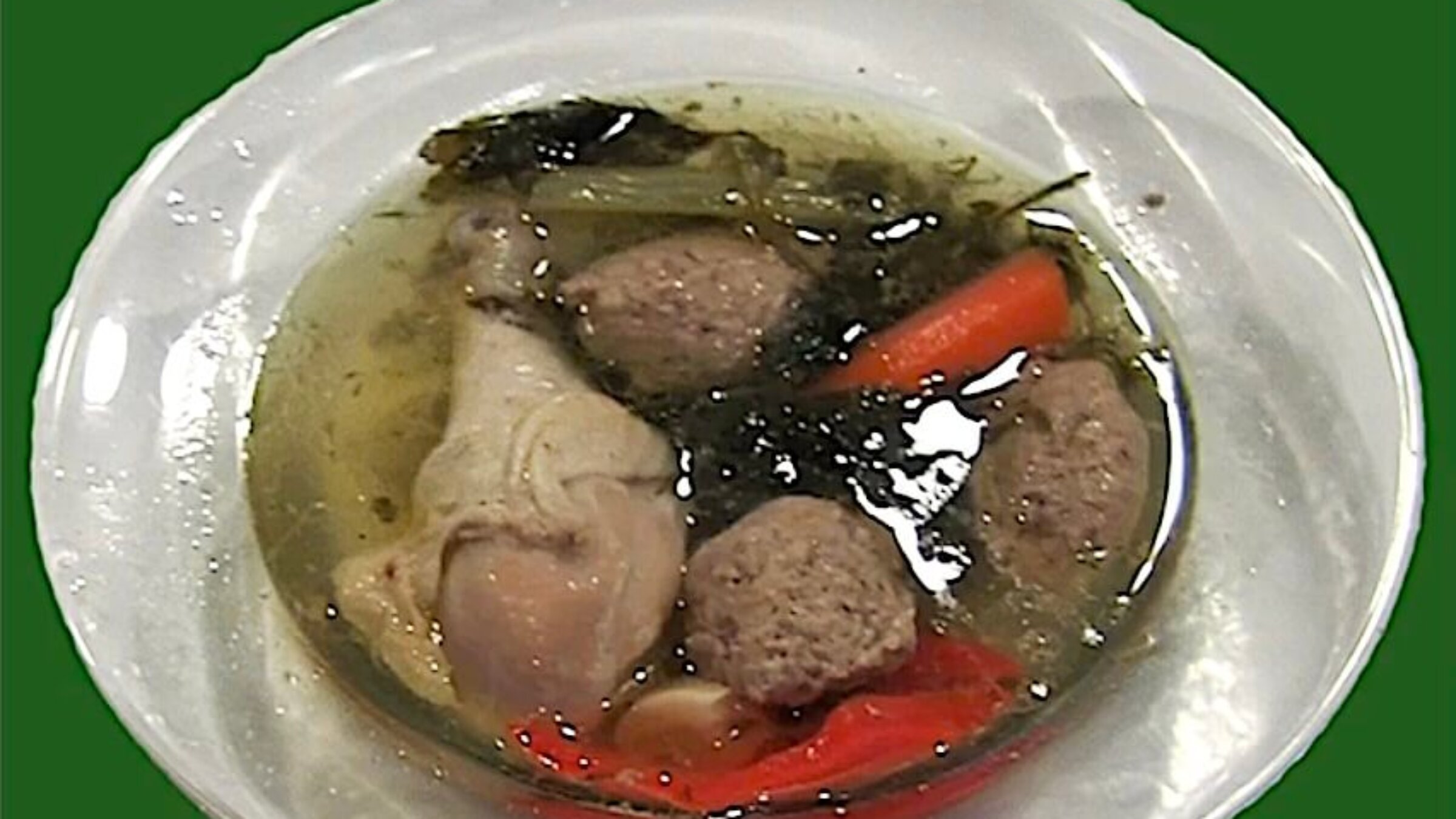 Chicken soup with gluten-free matzo balls