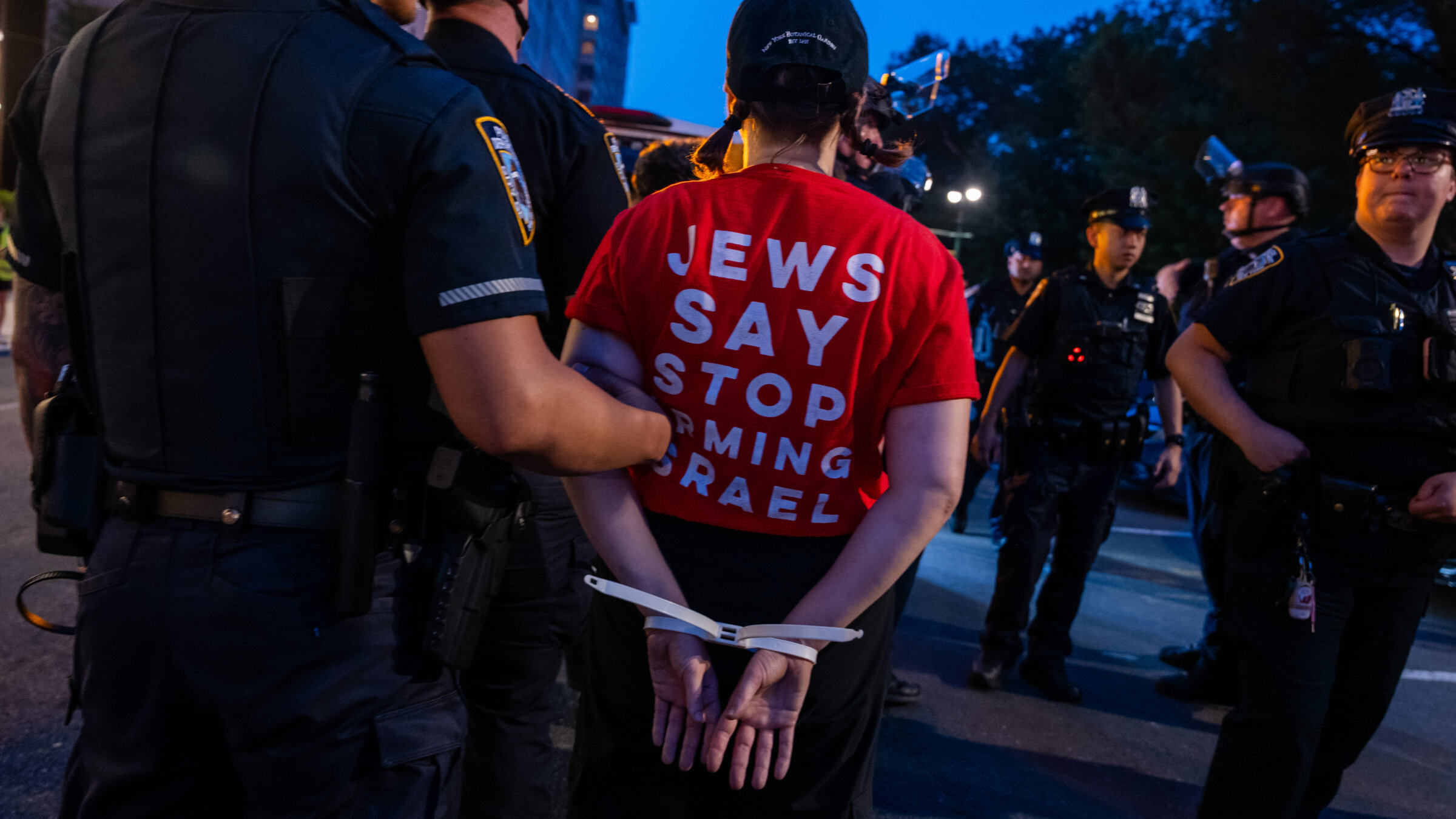 A march by Jewish peace activists protesting the war in Gaza, New York City, Aug 4.