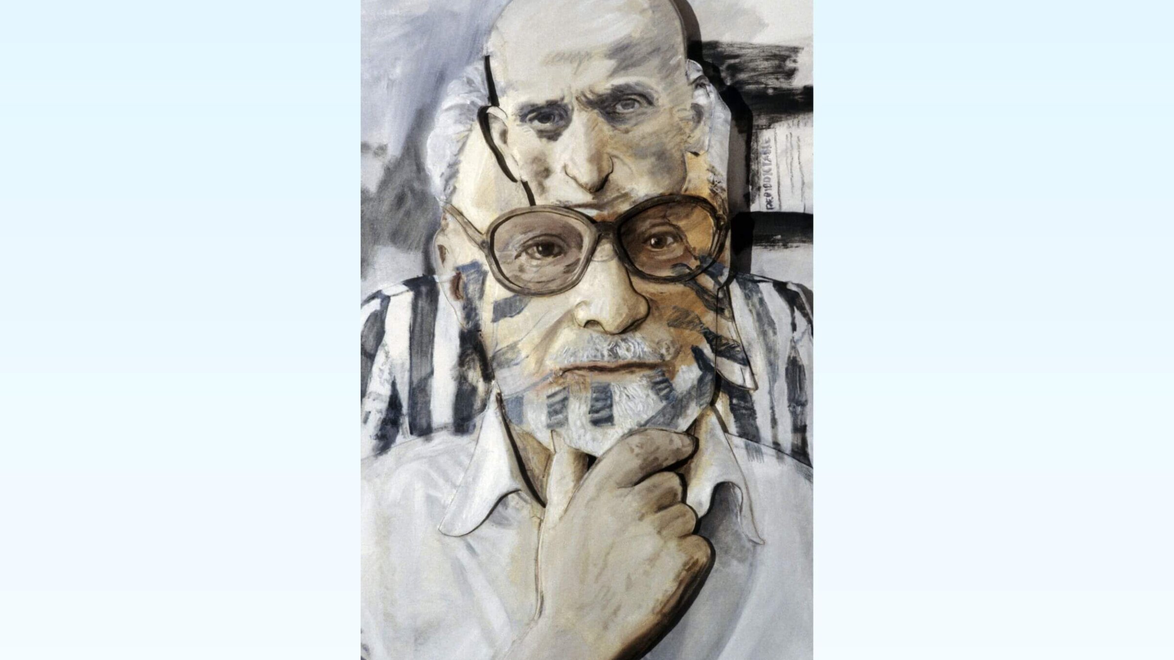 A portrait of Primo Levi by Larry Rivers.