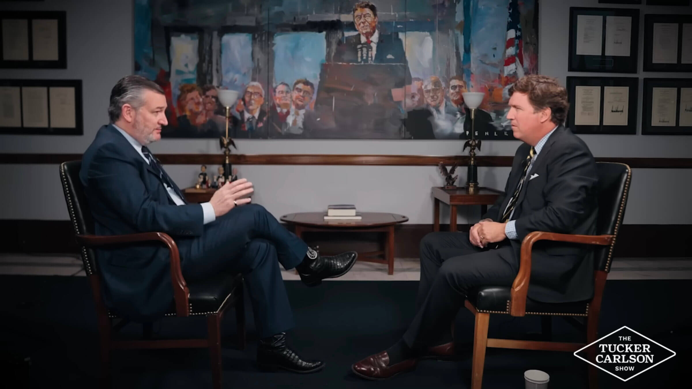 In the two-hour interview Tucker Carlson and Ted Cruz debated U.S. support for Israel, intervention in Iran, and the meaning of the word "Israel" in a Bible verse.