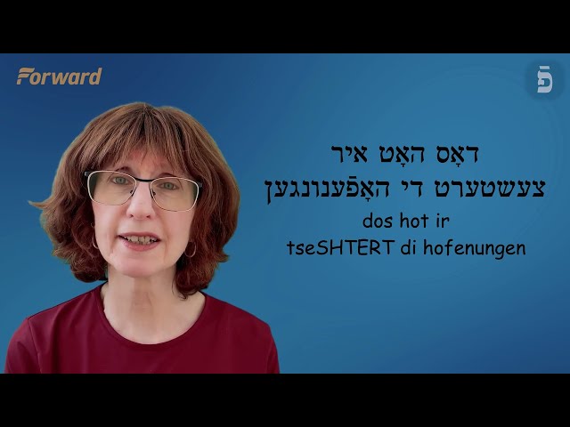 Yiddish Word of the Day: Disappointment