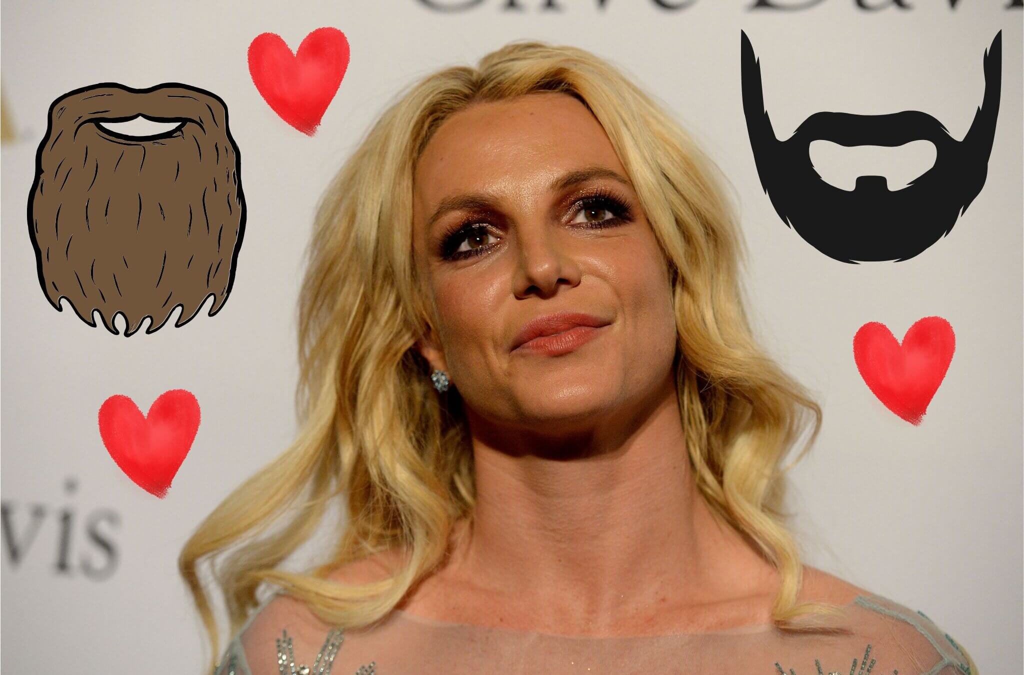 Britney likes the beard.