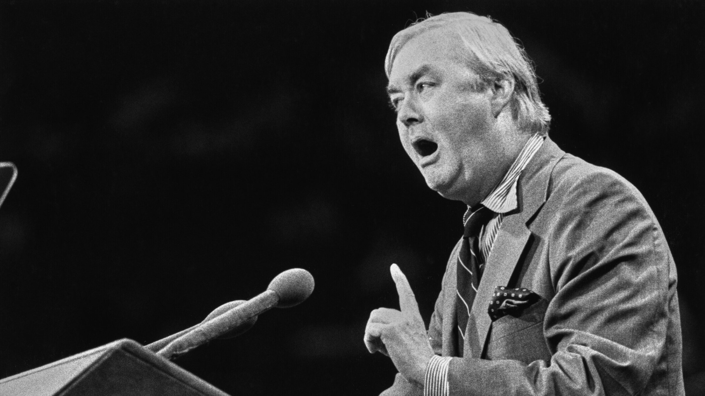American politician and diplomat Daniel Patrick Moynihan, circa 1980.