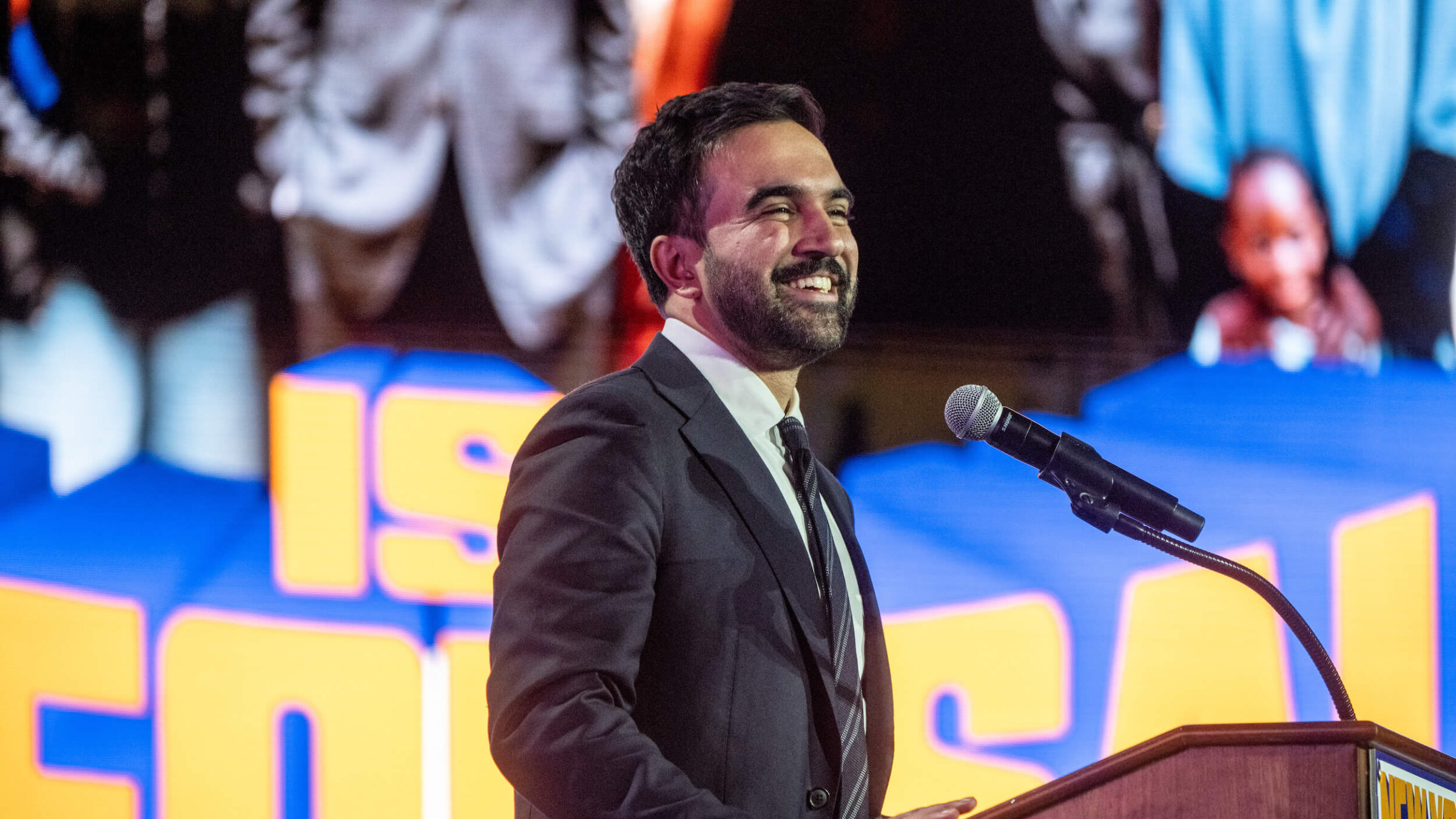 Zohran Mamdani, Democratic New York City mayoral candidate, during a campaign event in Queens on Oct. 26.