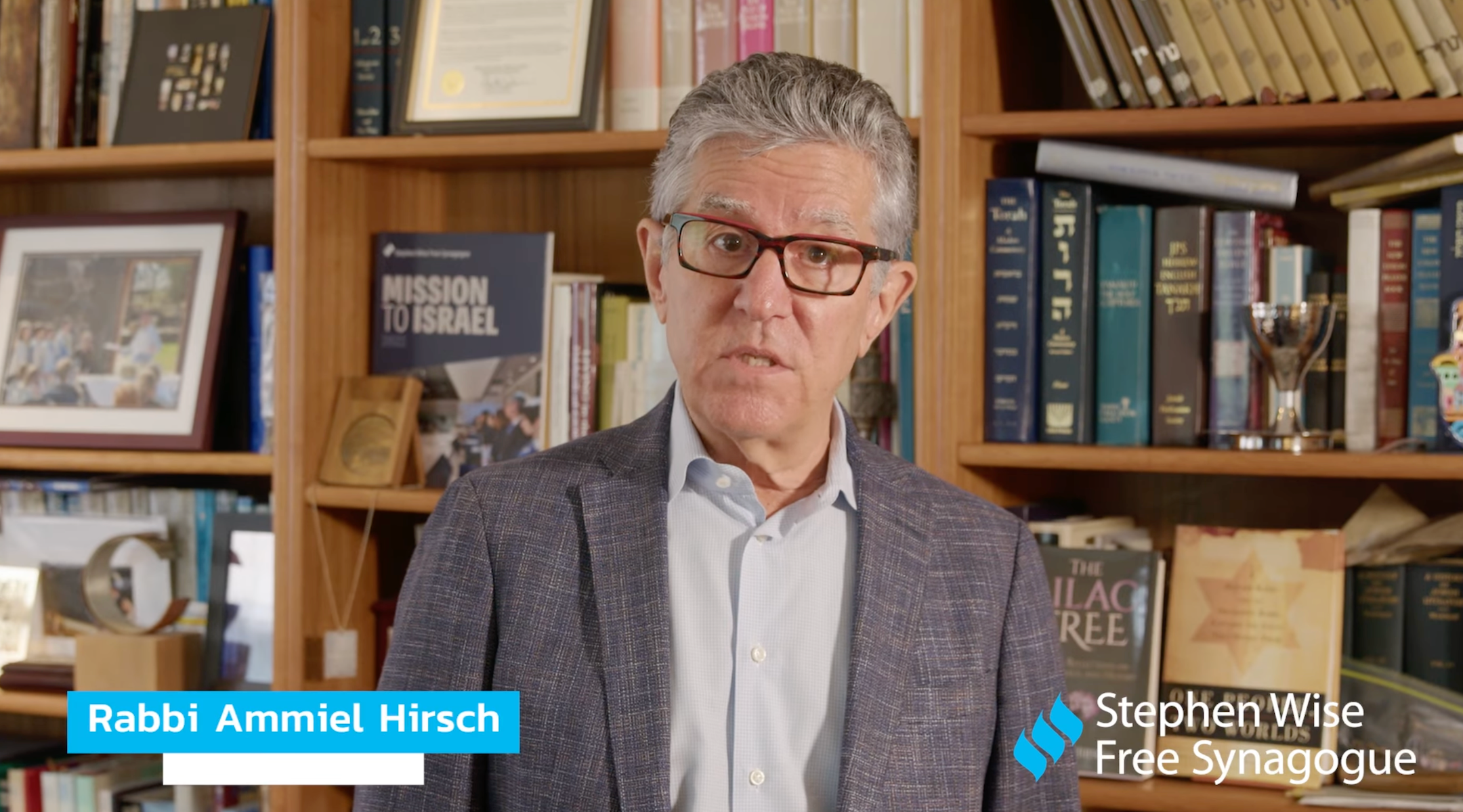 Rabbi Ammiel Hirsch of the Stephen Wise Free Synagogue addresses Zohran Mamdani's Israel rhetoric in a YouTube video. (Screenshot)
